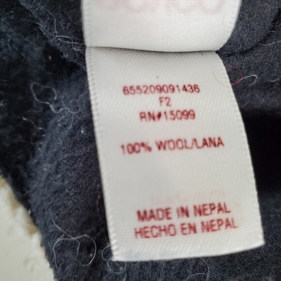 Bongo 100% Wool Nepal lined with Ear Flaps Hat Beanie Toboggan - Picture 9 of 9